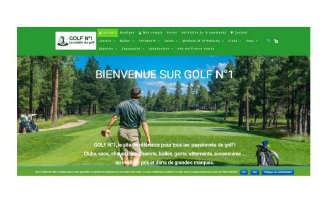 Réalisation d'une boutique en ligne d'articles de golf